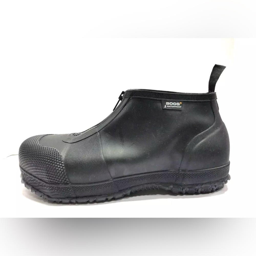 Bogs Mens Overshoe Zip Waterproof Boot Black Size US11 M EU44